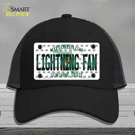 Lightning Fan Florida Novelty License Plate Hat Mesh / Black