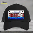 Blackhawks Fan Illinois Novelty License Plate Hat Mesh / Black