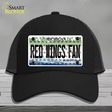 Red Wings Fan Michigan Novelty License Plate Hat Mesh / Black