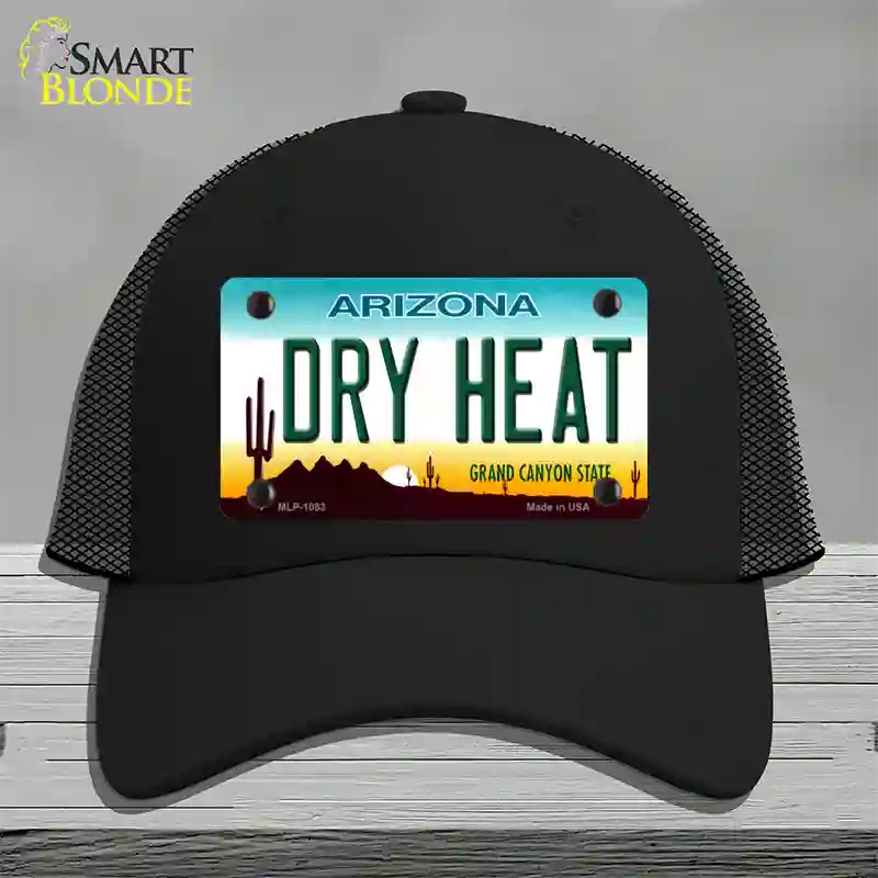 Dry Heat Arizona Novelty License Plate Hat Mesh / Black