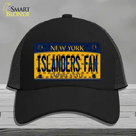 Islanders Fan New York Novelty License Plate Hat Mesh / Black