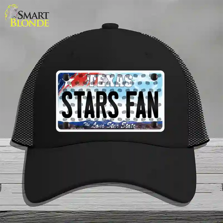 Stars Fan Texas Novelty License Plate Hat Mesh / Black