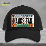 Hawks Fan Georgia Novelty License Plate Hat Mesh / Black