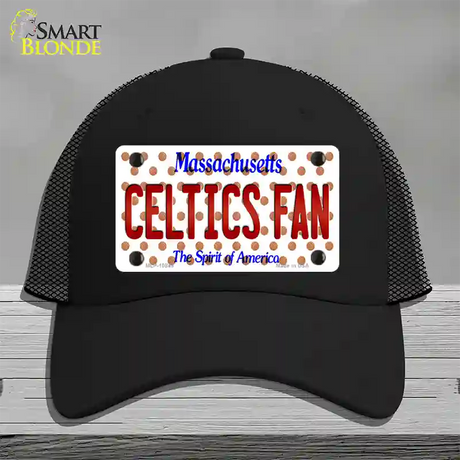 Celtics Fan Massachusetts Novelty License Plate Hat Mesh / Black