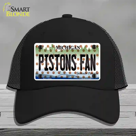 Pistons Fan Michigan Novelty License Plate Hat Mesh / Black