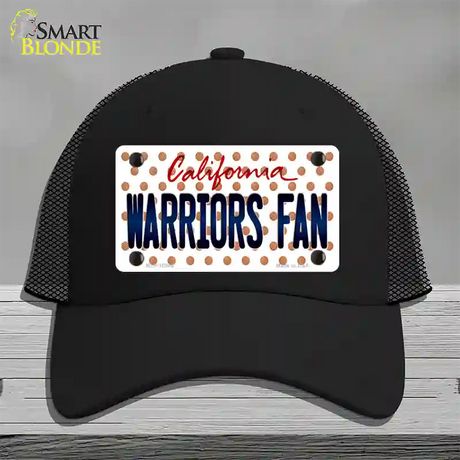 Warriors Fan California Novelty License Plate Hat Mesh / Black