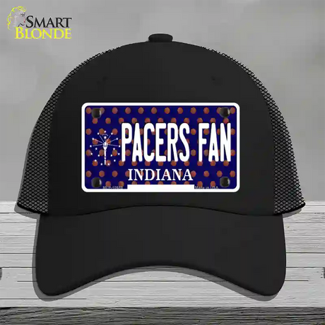 Pacers Fan Indiana Novelty License Plate Hat Mesh / Black