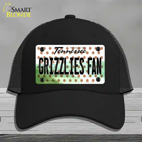 Grizzlies Fan Tennessee Novelty License Plate Hat Mesh / Black