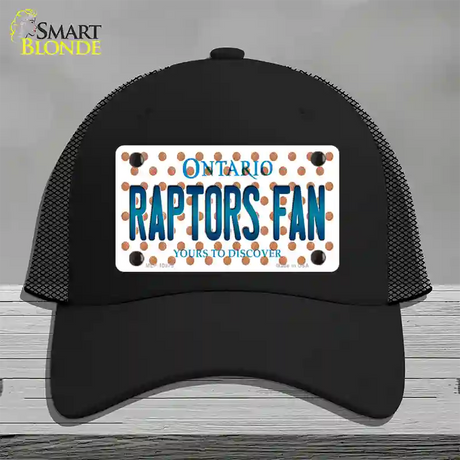 Raptors Fan Ontanio Novelty License Plate Hat Mesh / Black