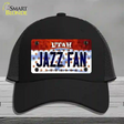 Jazz Fan Utah Novelty License Plate Hat Mesh / Black