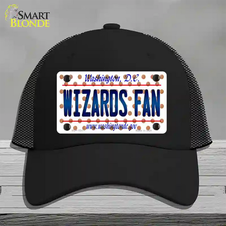 Wizards Fan Washington DC Novelty License Plate Hat Mesh / Black