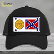 Confederate Flag Georgia Seal Novelty License Plate Hat Mesh / Black