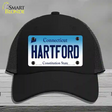 Hartford Connecticut Novelty License Plate Hat Mesh / Black