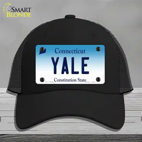 Yale Connecticut Novelty License Plate Hat Mesh / Black