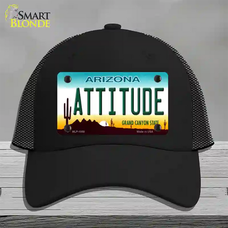 Arizona Attitude Novelty License Plate Hat Mesh / Black