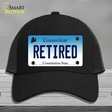 Retired Connecticut Novelty License Plate Hat Mesh / Black