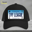 Ivy League Connecticut Novelty License Plate Hat Mesh / Black