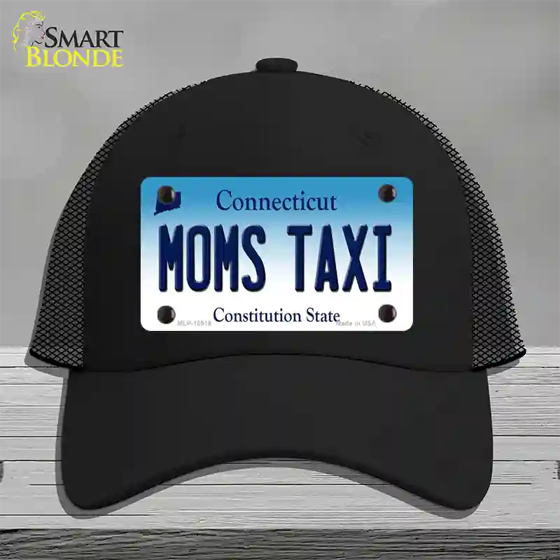 Moms Taxi Connecticut Novelty License Plate Hat Mesh / Black