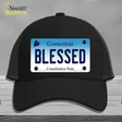 Blessed Connecticut Novelty License Plate Hat Mesh / Black