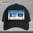 Best Mom Connecticut Novelty License Plate Hat Mesh / Black