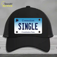 Single Connecticut Novelty License Plate Hat Mesh / Black