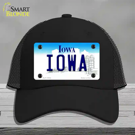 Iowa State Novelty License Plate Hat Mesh / Black