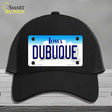 Dubuque Iowa Novelty License Plate Hat Mesh / Black