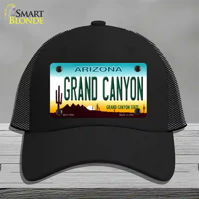 Grand Canyon Arizona Novelty License Plate Hat Mesh / Black