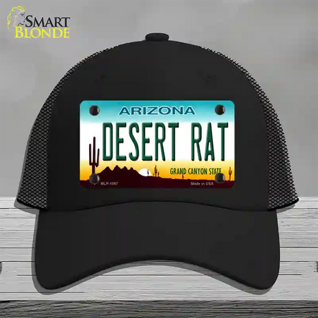 Desert Rat Arizona Novelty License Plate Hat Mesh / Black