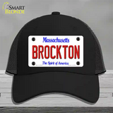 Brockton Massachusetts Novelty License Plate Hat Mesh / Black