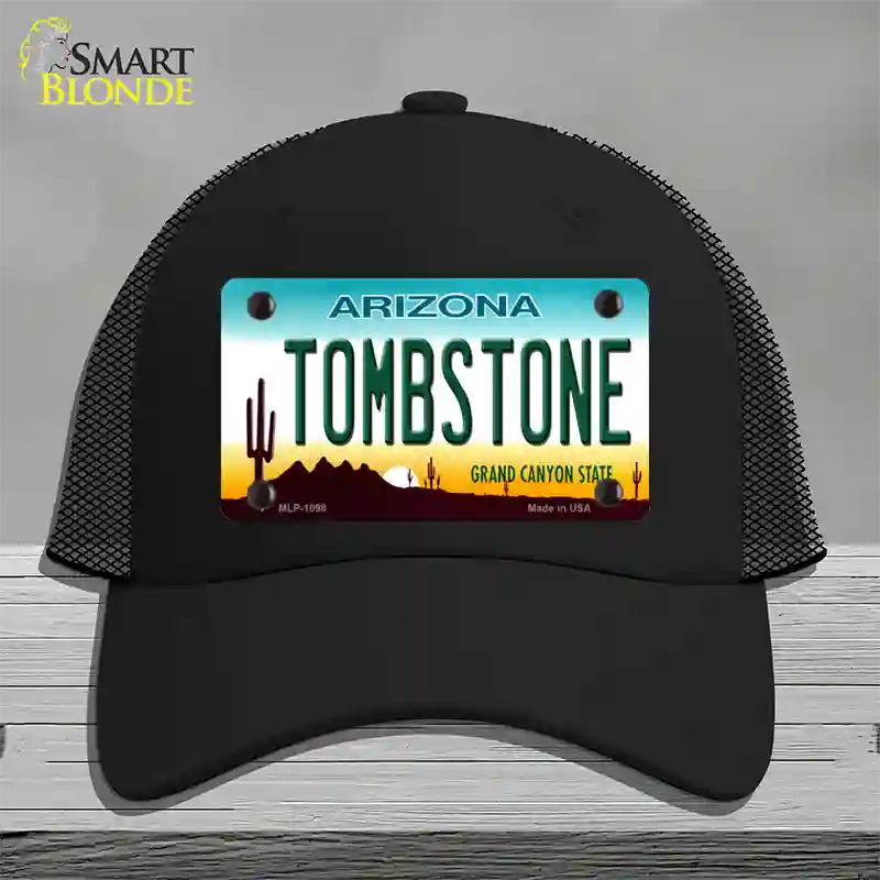 Tombstone Arizona Novelty License Plate Hat Mesh / Black