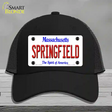 Springfield Massachusetts Novelty License Plate Hat Mesh / Black