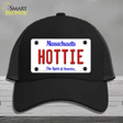 Hottie Massachusetts Novelty License Plate Hat Mesh / Black