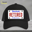 Retired Massachusetts Novelty License Plate Hat Mesh / Black