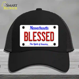 Blessed Massachusetts Novelty License Plate Hat Mesh / Black