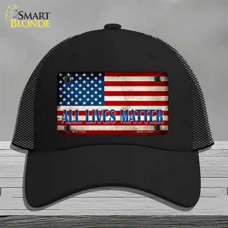 All Lives Matter Novelty License Plate Hat Mesh / Black