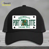 Port Charlotte Florida Novelty License Plate Hat Mesh / Black