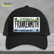 Frankenmuth Michigan Novelty License Plate Hat Mesh / Black