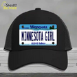 Minnesota Girl Minnesota Novelty License Plate Hat Mesh / Black