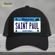 Saint Paul Minnesota State Novelty License Plate Hat Mesh / Black