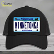 Minnetonka Minnesota State Novelty License Plate Hat Mesh / Black