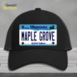 Maple Grove Minnesota State Novelty License Plate Hat Mesh / Black