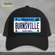 Burnsville Minnesota State Novelty License Plate Hat Mesh / Black