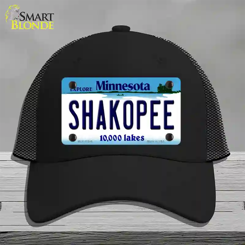 Shakopee Minnesota State Novelty License Plate Hat Mesh / Black