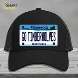 Go Timberwolves Minnesota State Novelty License Plate Hat Mesh / Black