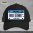 Golden Gophers Minnesota State Novelty License Plate Hat Mesh / Black