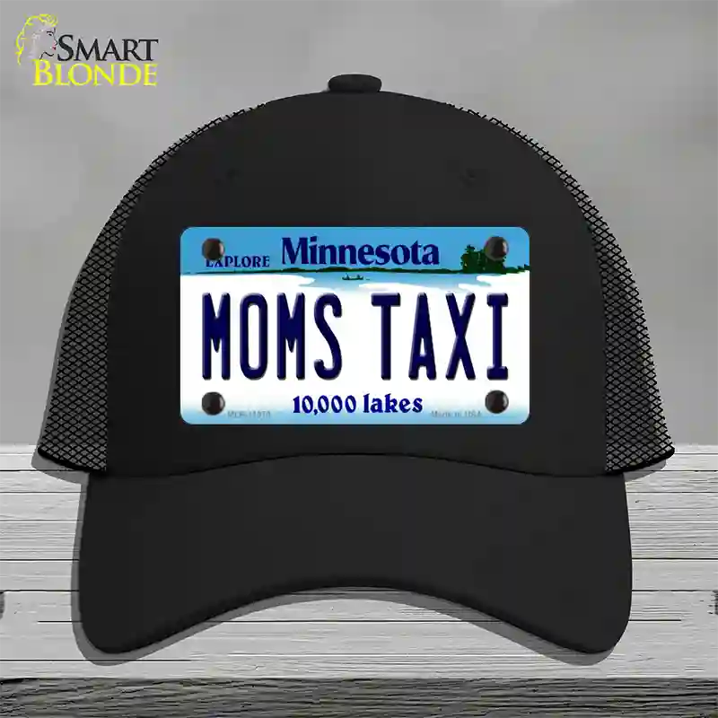 Moms Taxi Minnesota State Novelty License Plate Hat Mesh / Black