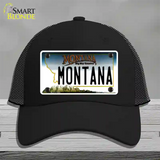 Montana State Novelty License Plate Hat Mesh / Black