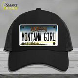 Montana Girl State Novelty License Plate Hat Mesh / Black