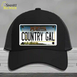 Country Gal Montana State Novelty License Plate Hat Mesh / Black